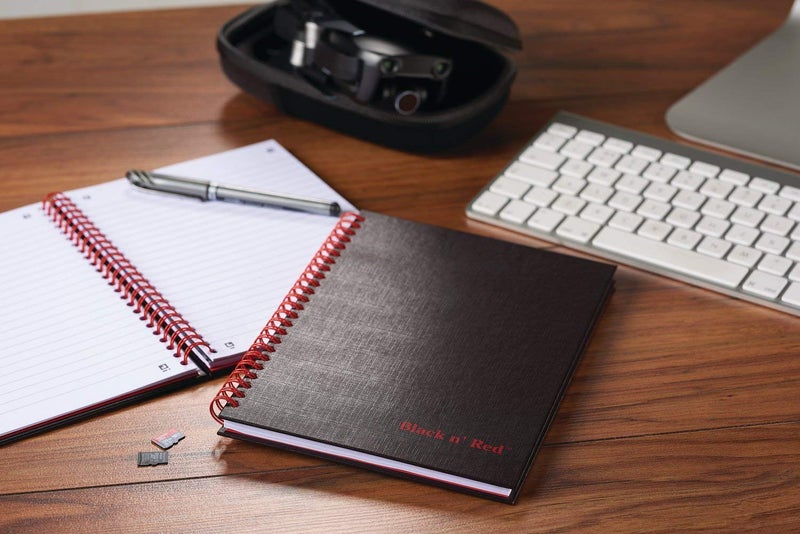 Black n' Red Notebook, Durable Hardcover, Premium Optik Paper, Scribzee App Compatible, Environmentally Friendly, Spiral Binding, 8-1/4" x 5-1/4", 70 Double-Sided Ruled Sheets, (Pack of 2) - Image 4